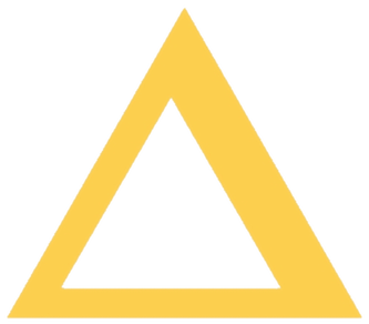 The Greek Symbol for Delta in yellow.